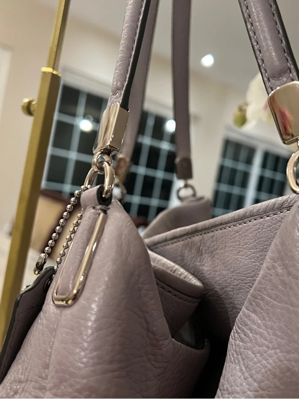 Coach Madison Phoebe Gray Pebbled Leather Hobo Shoulder Bag Luxe Boutique ~ EUC